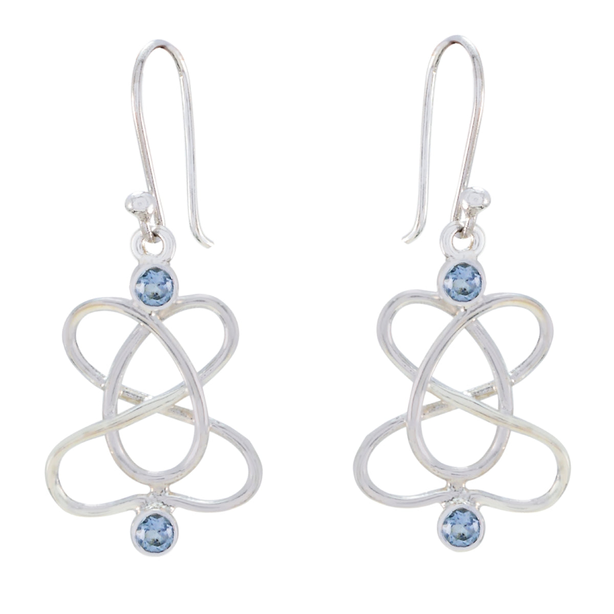 Abigail Blue Delicate multiple Dangle Earring Blue Topaz Blue Dangle