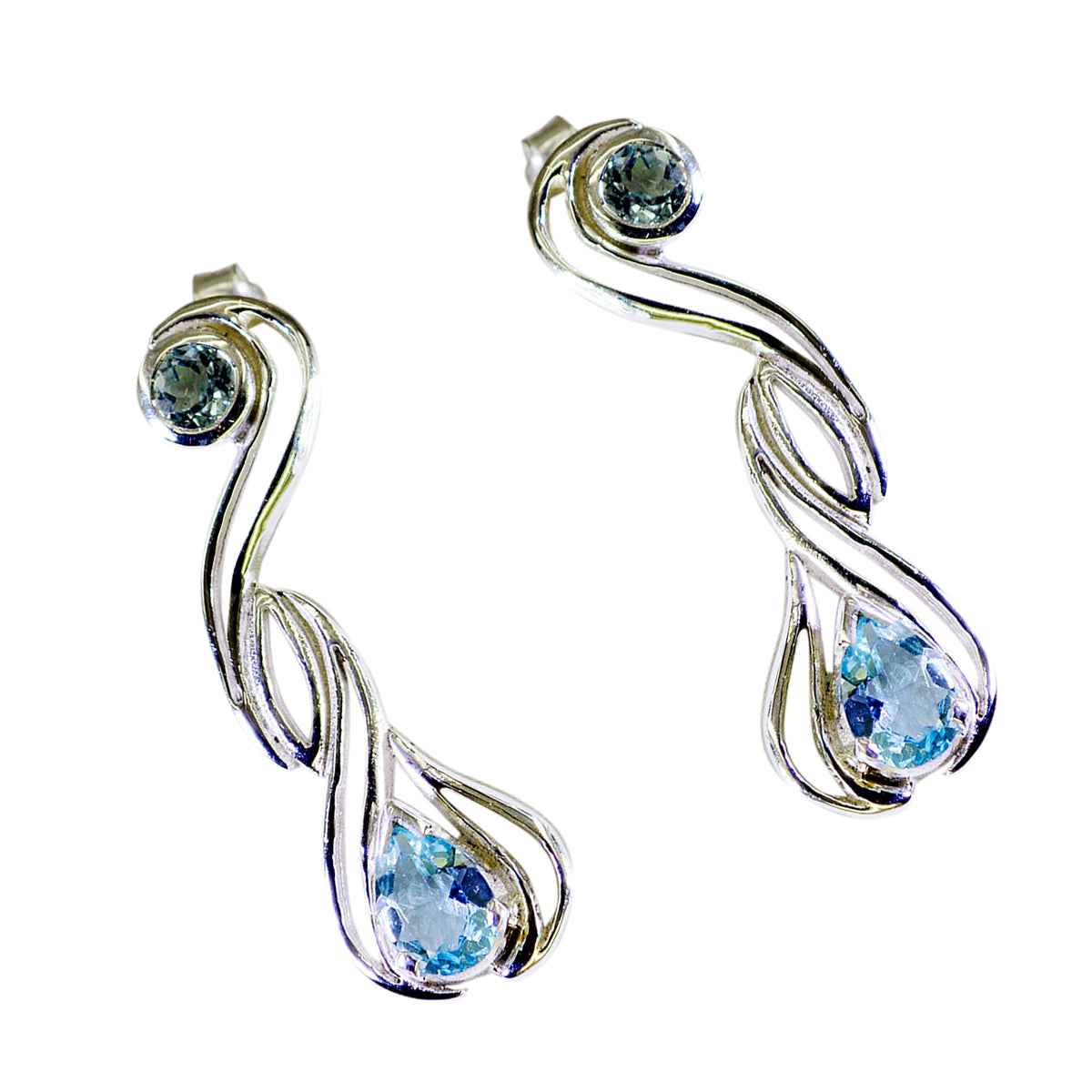 Grace Blue Whisper thin multiple Stud Earring