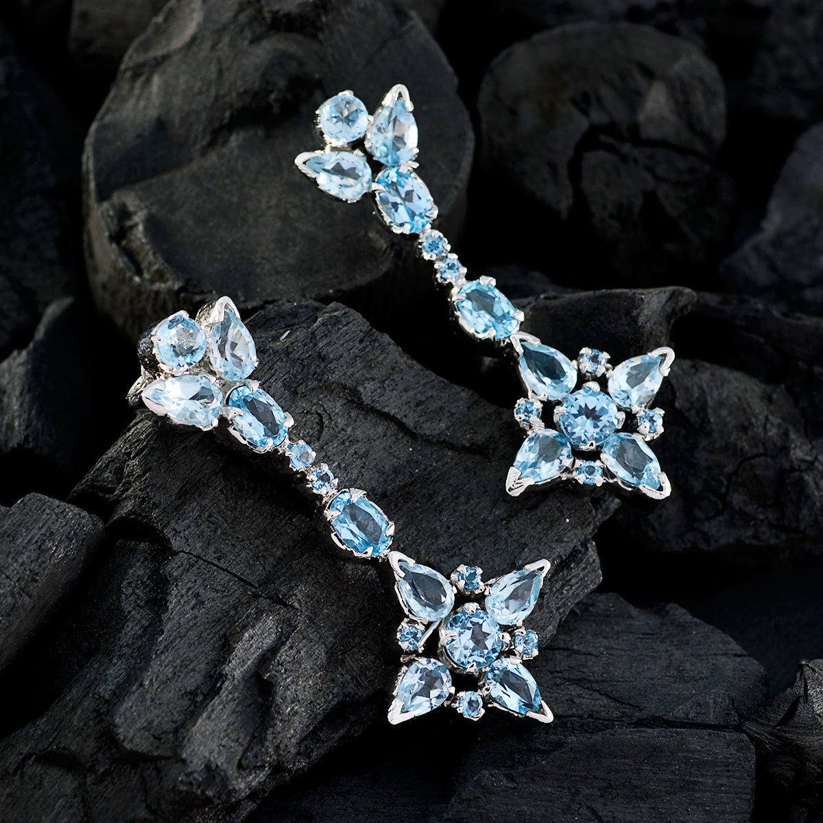 Skylar Blue Edgy multiple Stud Earring
