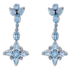 Skylar Blue Edgy multiple Stud Earring Blue topaz Blue Stud
