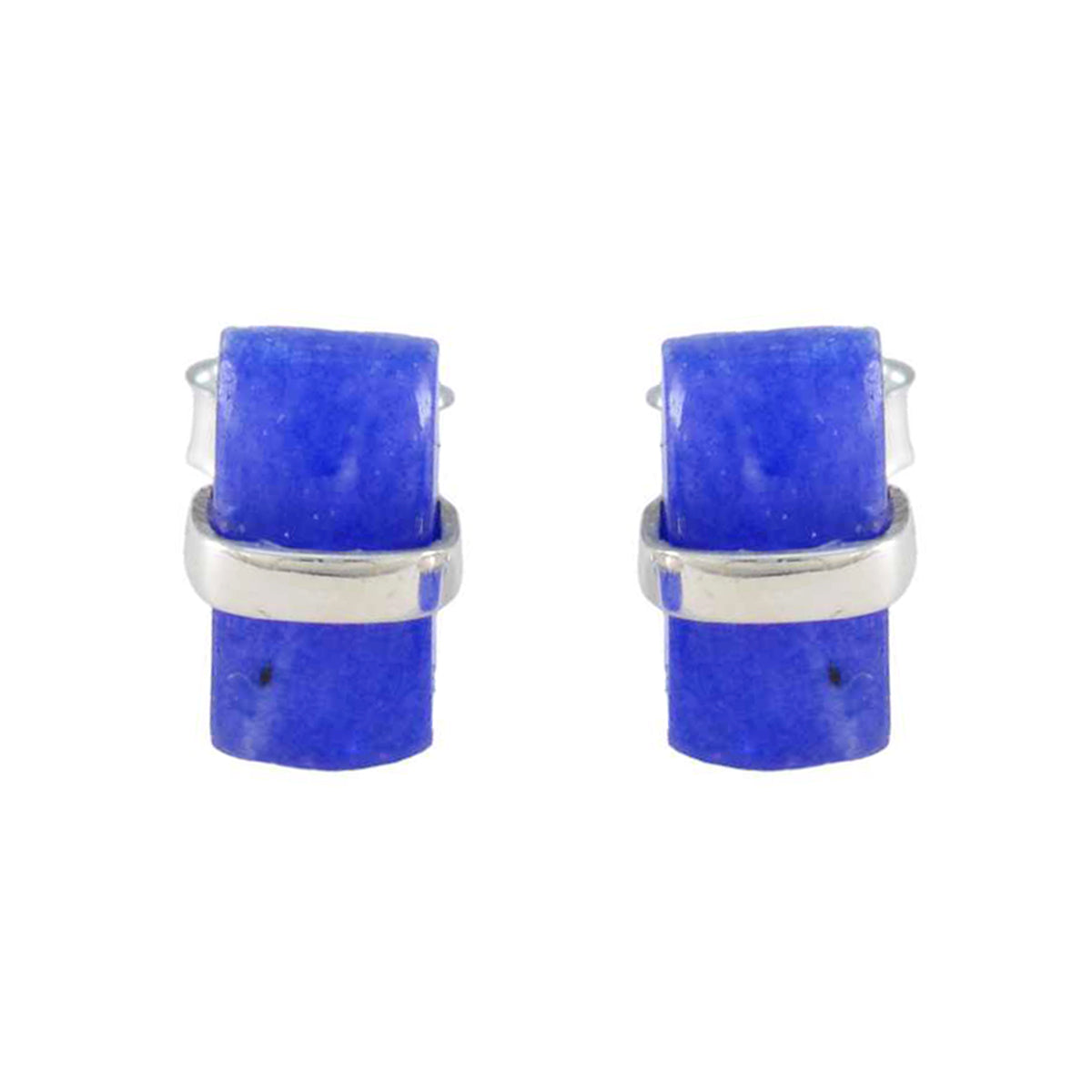 Joaquina Blue Elegant Solitaire Stud Earring Chalcedony Blue Stud