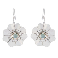 Addison Blue Essential Solitaire Dangle Earring Chalcedony Blue Dangle