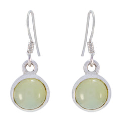 Audrey Blue Delicate Solitaire Dangle Earring Chalcedony Blue Dangle