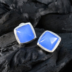 Daniela Blue Tiny Solitaire Stud Earring