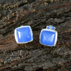 Daniela Blue Tiny Solitaire Stud Earring