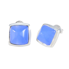 Daniela Blue Tiny Solitaire Stud Earring