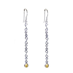 Nora Yellow Elegant multiple Dangle Earring Citrine Yellow Dangle