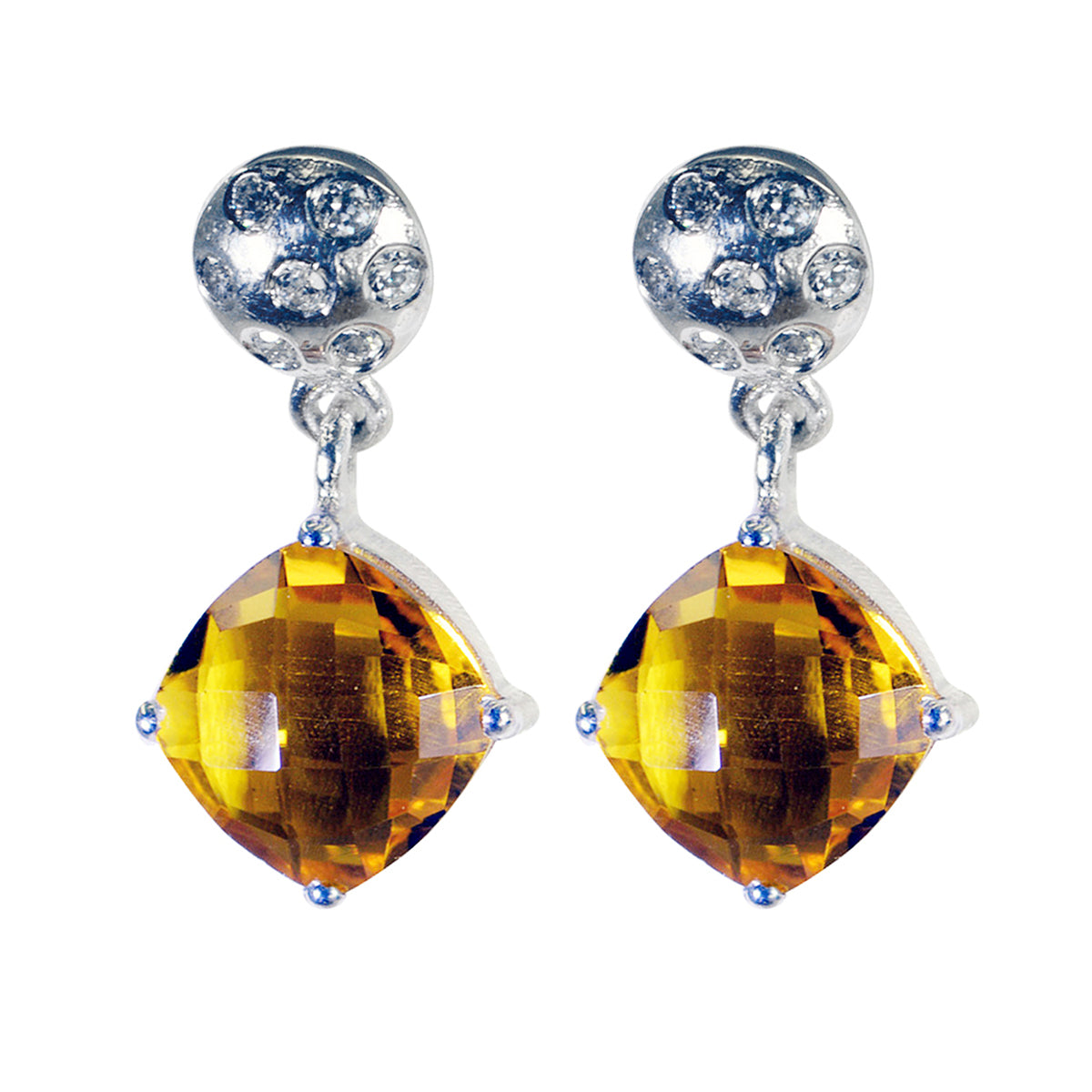 Bella Yellow Mid weight multiple Stud Earring Citrine Yellow Stud