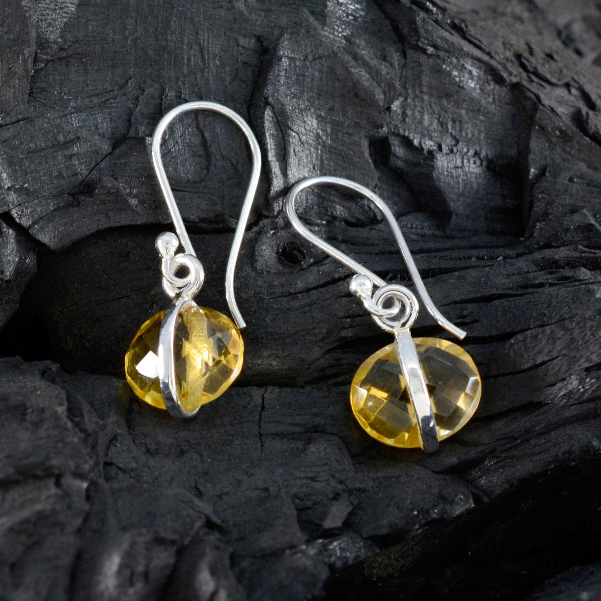 Lili Yellow Dainty Solitaire Dangle Earring