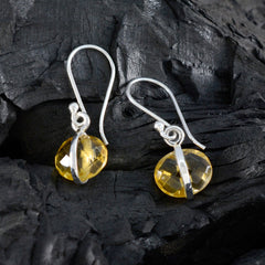 Lili Yellow Dainty Solitaire Dangle Earring