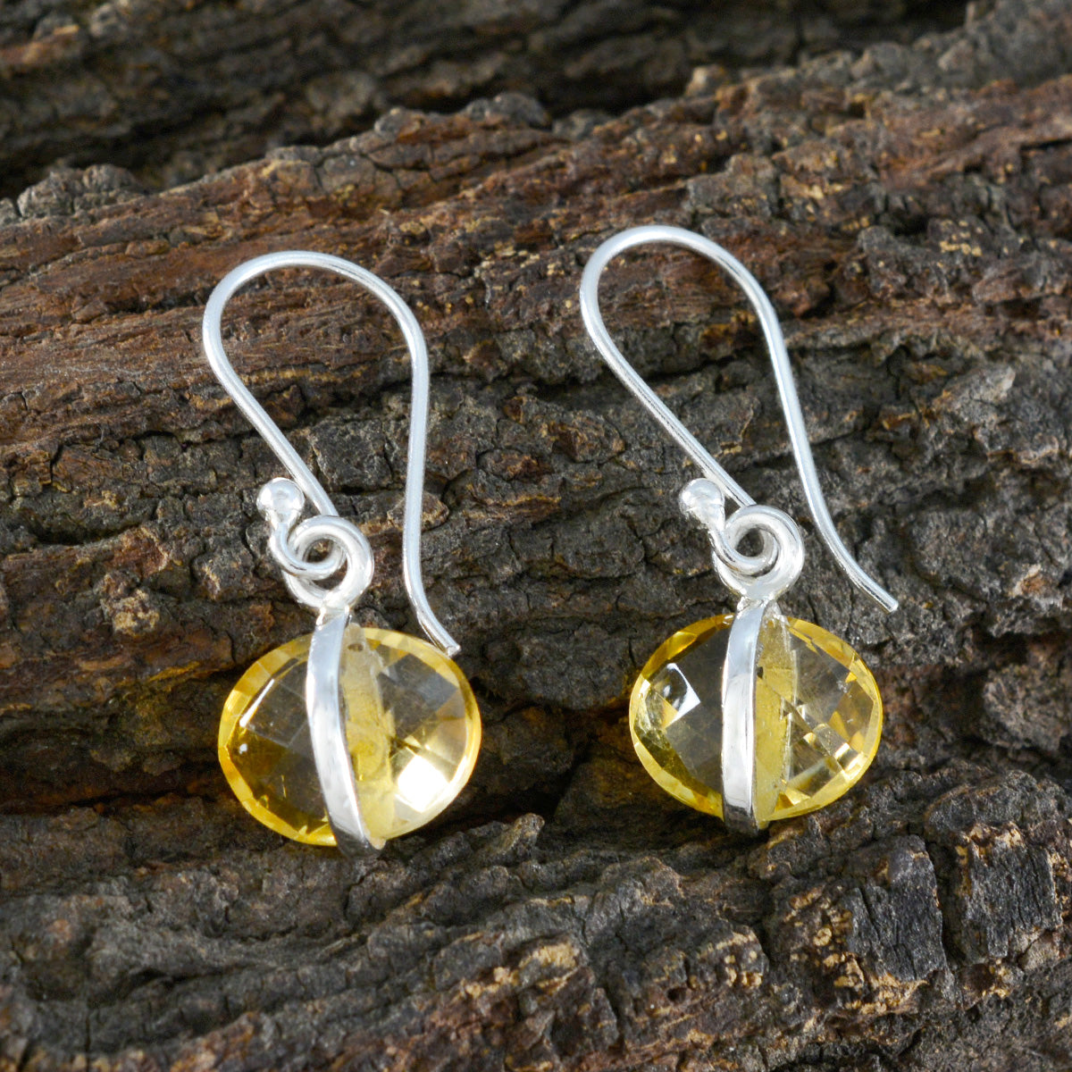 Lili Yellow Dainty Solitaire Dangle Earring