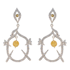 Lakshmi Yellow Edgy multiple Stud Earring Citrine Yellow Stud