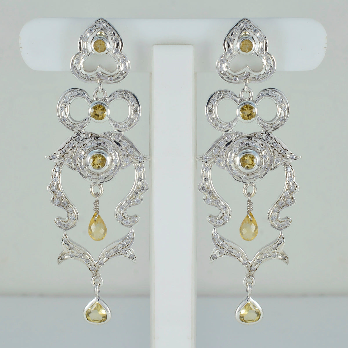Natcha Yellow Edgy multiple Stud Earring