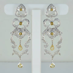 Natcha Yellow Edgy multiple Stud Earring