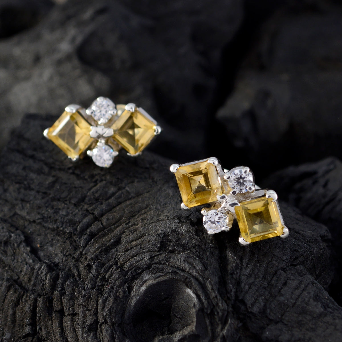 Amanda Yellow Dainty multiple Stud Earring