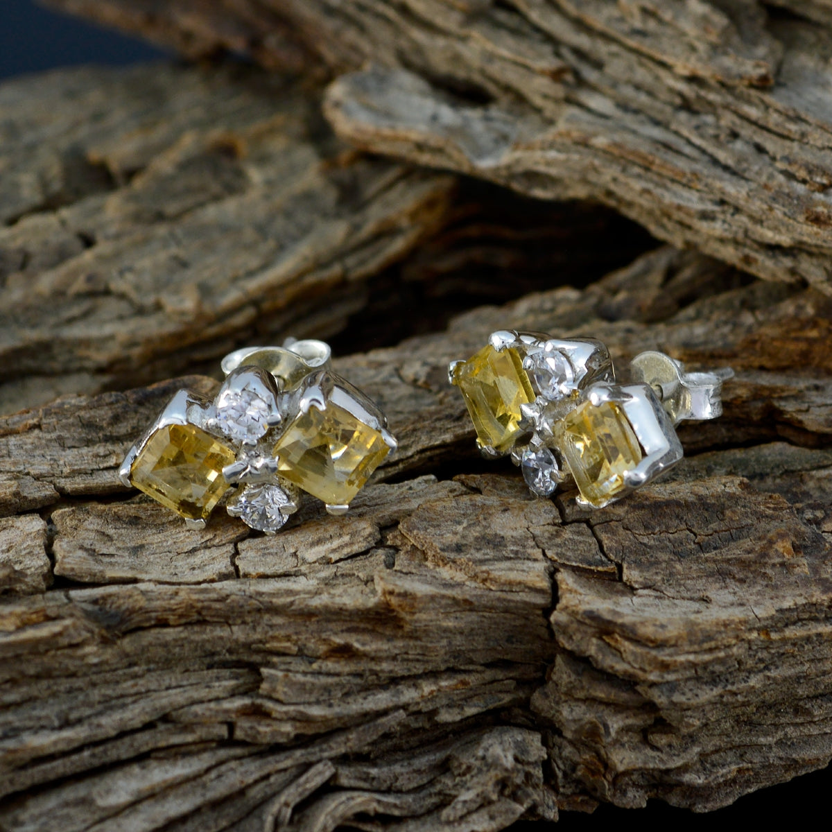 Amanda Yellow Dainty multiple Stud Earring