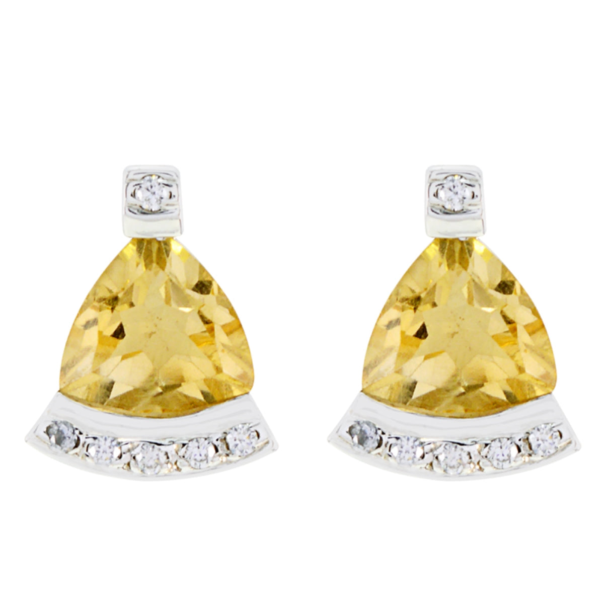 Cecilia Yellow Tiny multiple Stud Earring Citrine Yellow Stud