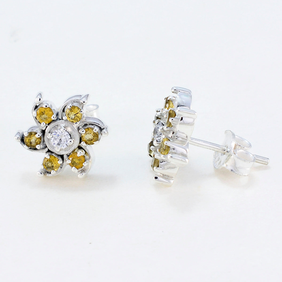 Charlotte Yellow Elegant multiple Stud Earring