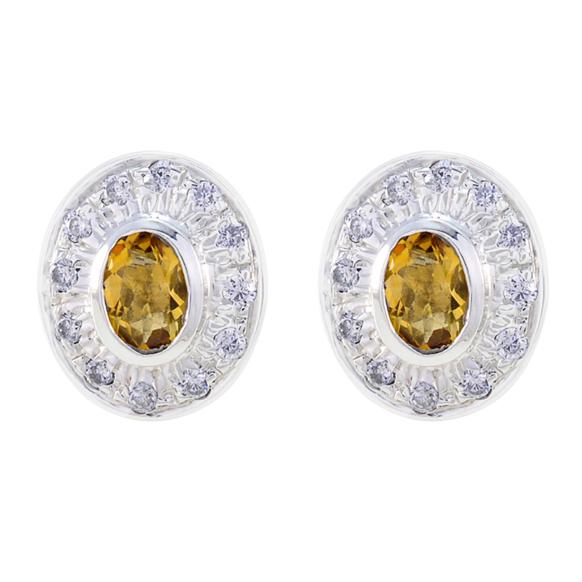 Daniela Yellow Dainty multiple Stud Earring Citrine Yellow Stud