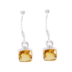 Claire Yellow Minimalist multiple Dangle Earring Citrine Yellow Dangle
