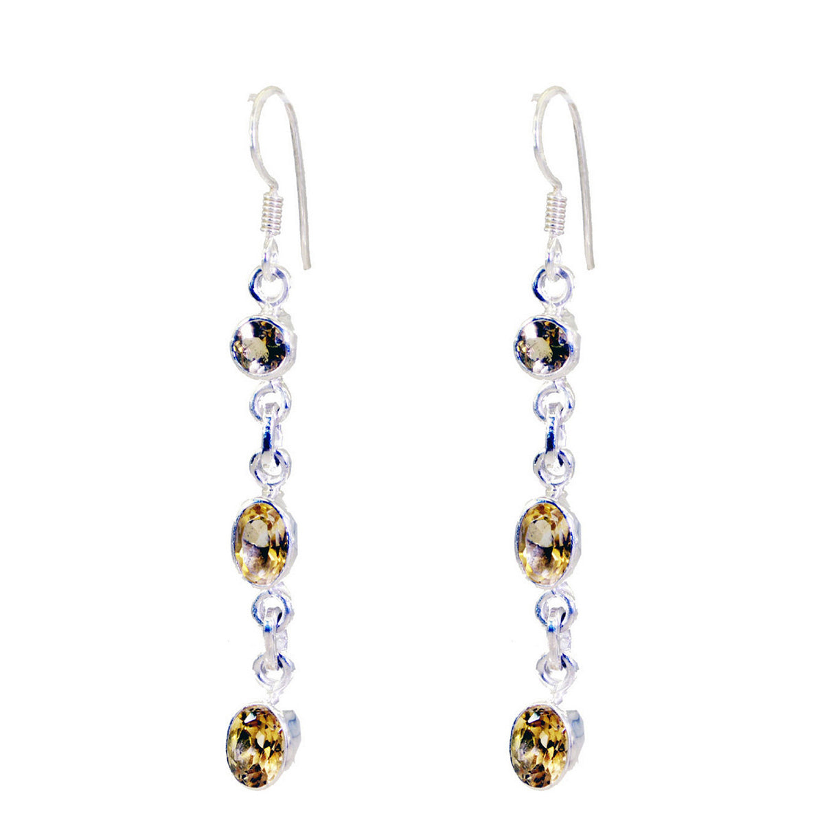Eleanor Yellow Dainty multiple Dangle Earring Citrine Yellow Dangle