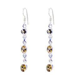 Eleanor Yellow Dainty multiple Dangle Earring Citrine Yellow Dangle