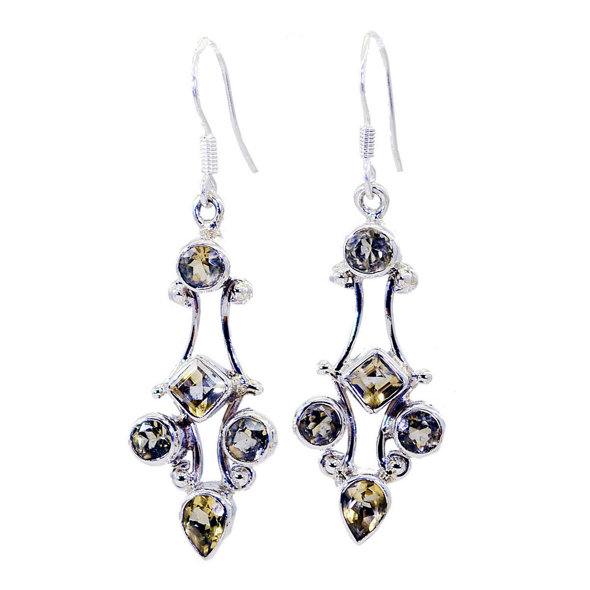 Zoe Yellow Featherlight multiple Dangle Earring Citrine Yellow Dangle