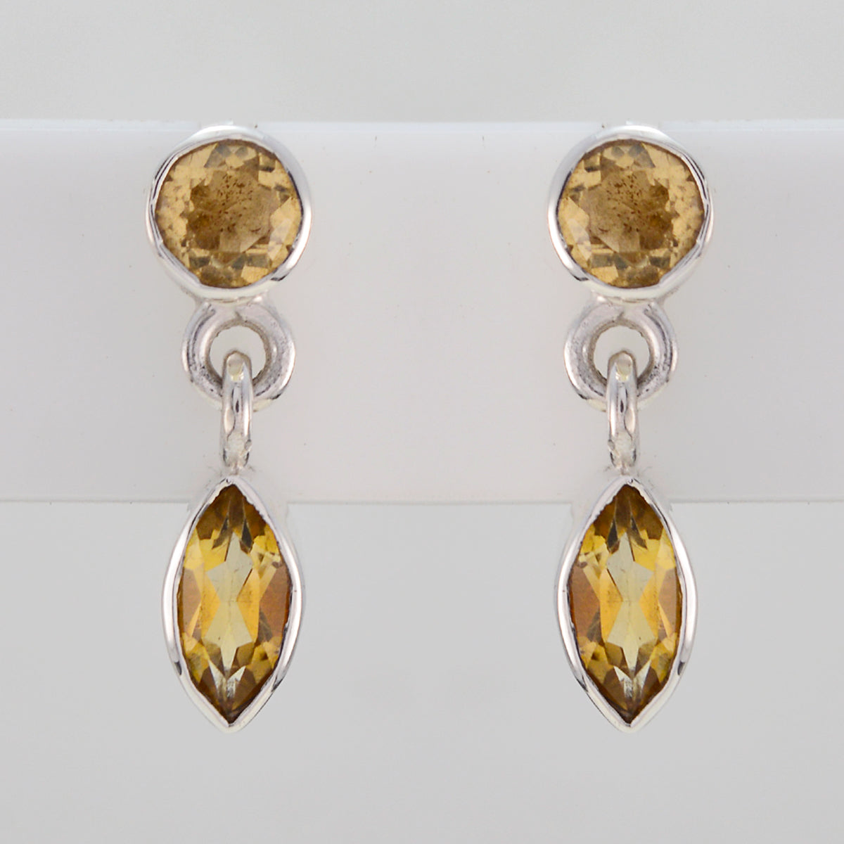 Ella Yellow Delicate multiple Stud Earring Citrine Yellow Stud