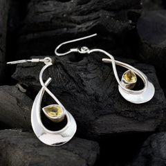 Eleanor Yellow Featherlight Solitaire Dangle Earring