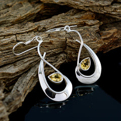 Eleanor Yellow Featherlight Solitaire Dangle Earring