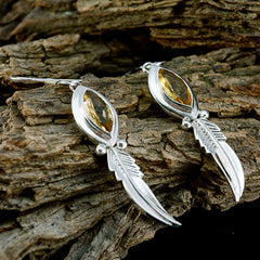 Genesis Yellow Eye catching Solitaire Dangle Earring