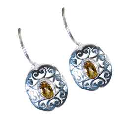 Giulia Yellow Featherlight Solitaire Dangle Earring