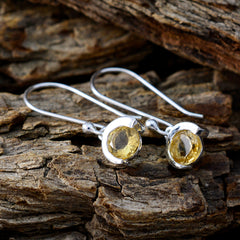 Alice Yellow Dainty Solitaire Dangle Earring