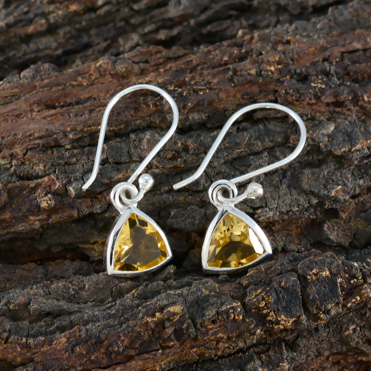 Audrey Yellow Dainty Solitaire Dangle Earring