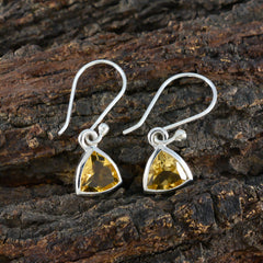 Audrey Yellow Dainty Solitaire Dangle Earring