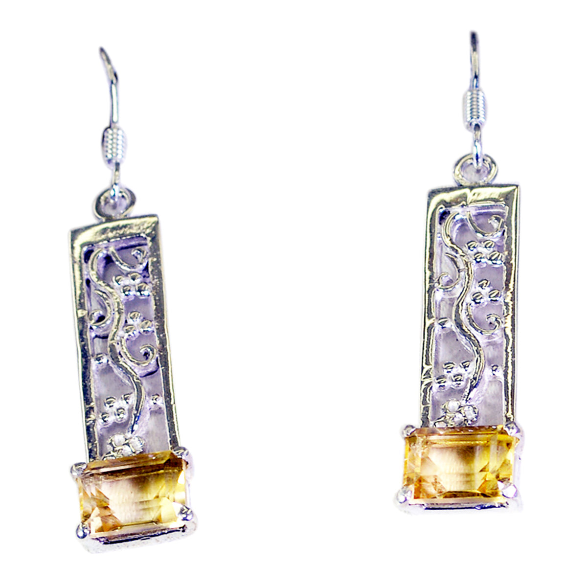 Yan Yellow Minimal Solitaire Dangle Earring