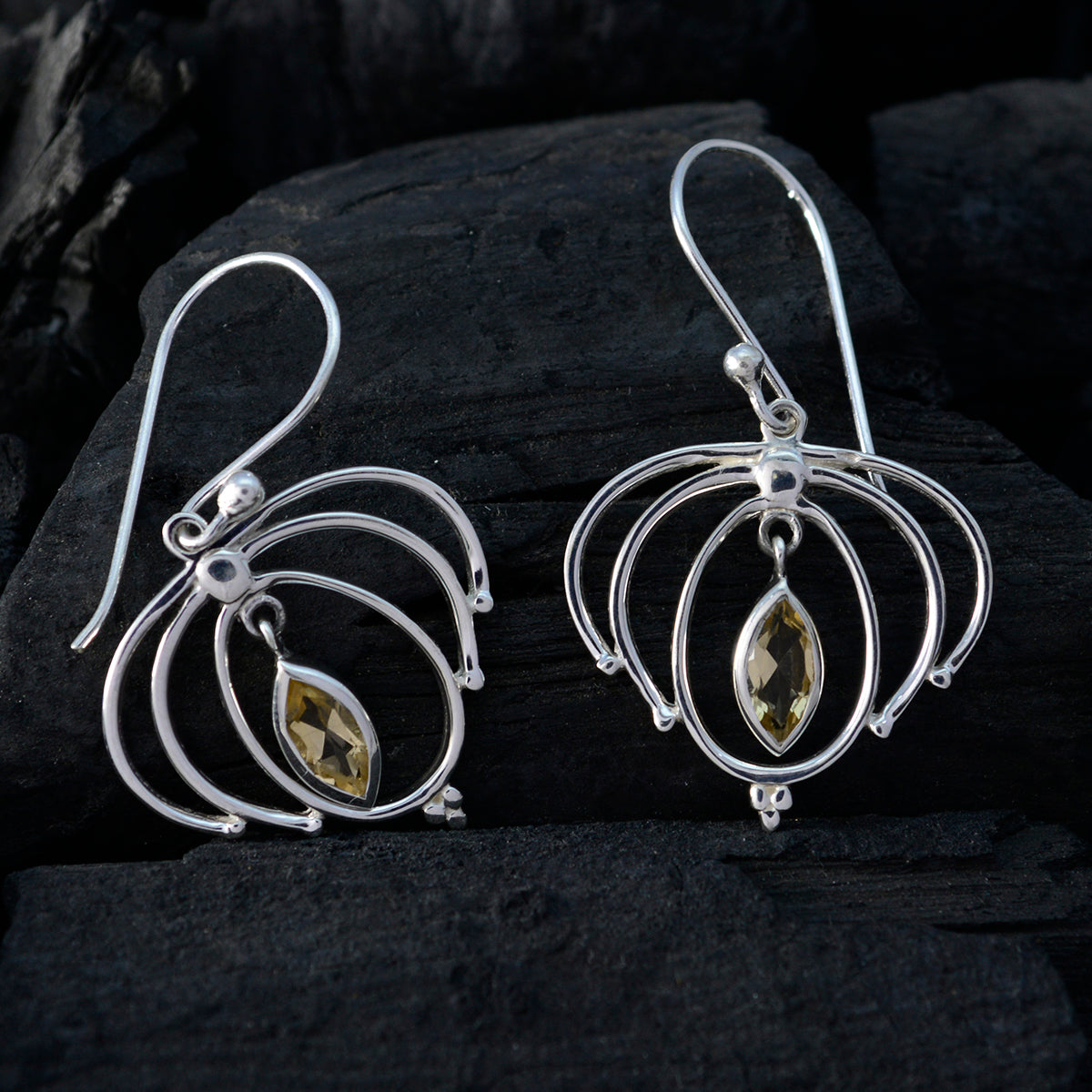 Grace Yellow Featherlight Solitaire Dangle Earring