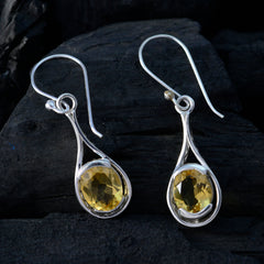 Harper Yellow Dainty Solitaire Dangle Earring