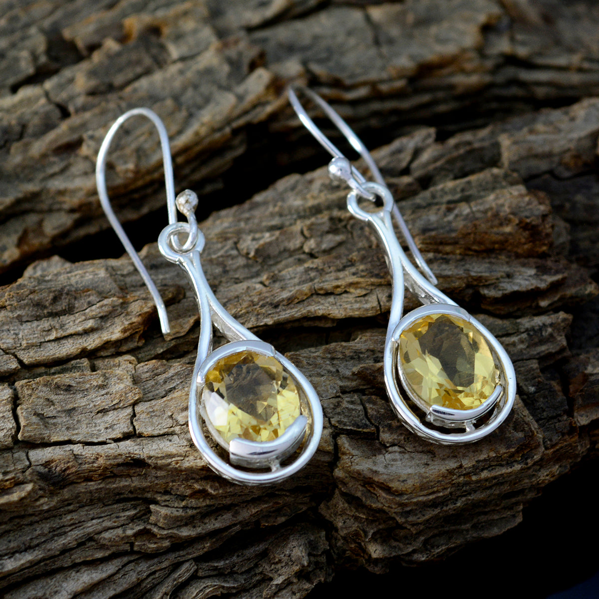 Harper Yellow Dainty Solitaire Dangle Earring