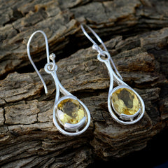 Harper Yellow Dainty Solitaire Dangle Earring