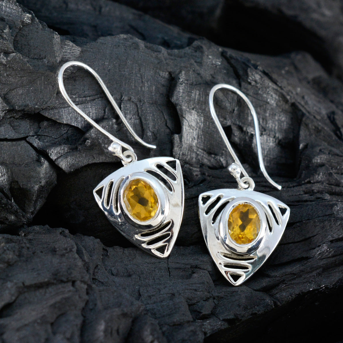 Hazel Yellow Tiny Solitaire Dangle Earring