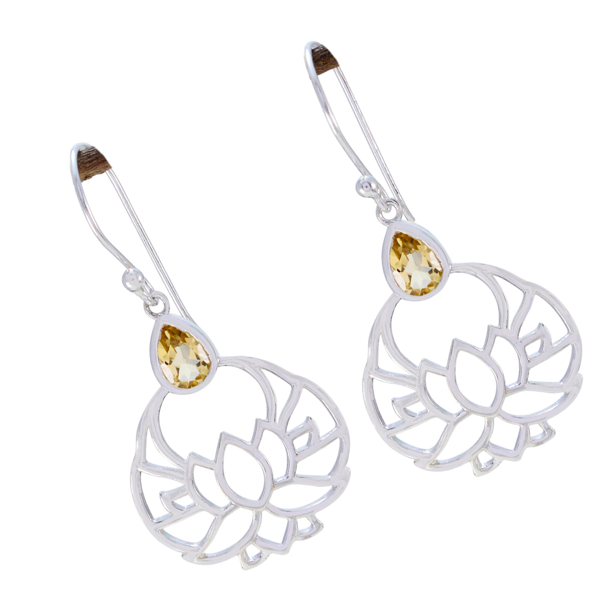 Ida Yellow Featherlight Solitaire Dangle Earring