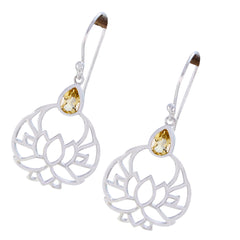 Ida Yellow Featherlight Solitaire Dangle Earring