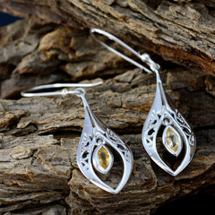 Isabel Yellow Dainty Solitaire Dangle Earring