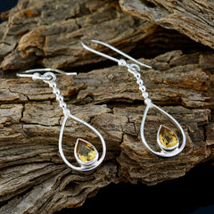 Isabella Yellow Delicate Solitaire Dangle Earring