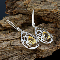 Isabelle Yellow Featherlight Solitaire Dangle Earring
