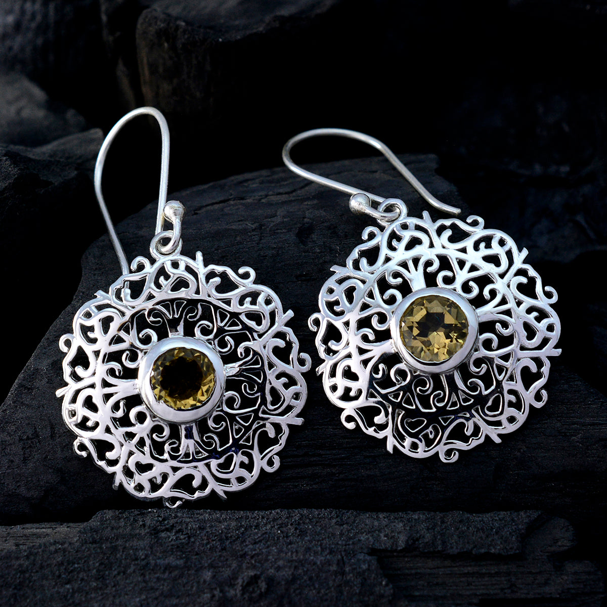 Josephine Yellow Tiny Solitaire Dangle Earring