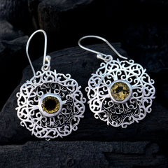 Josephine Yellow Tiny Solitaire Dangle Earring