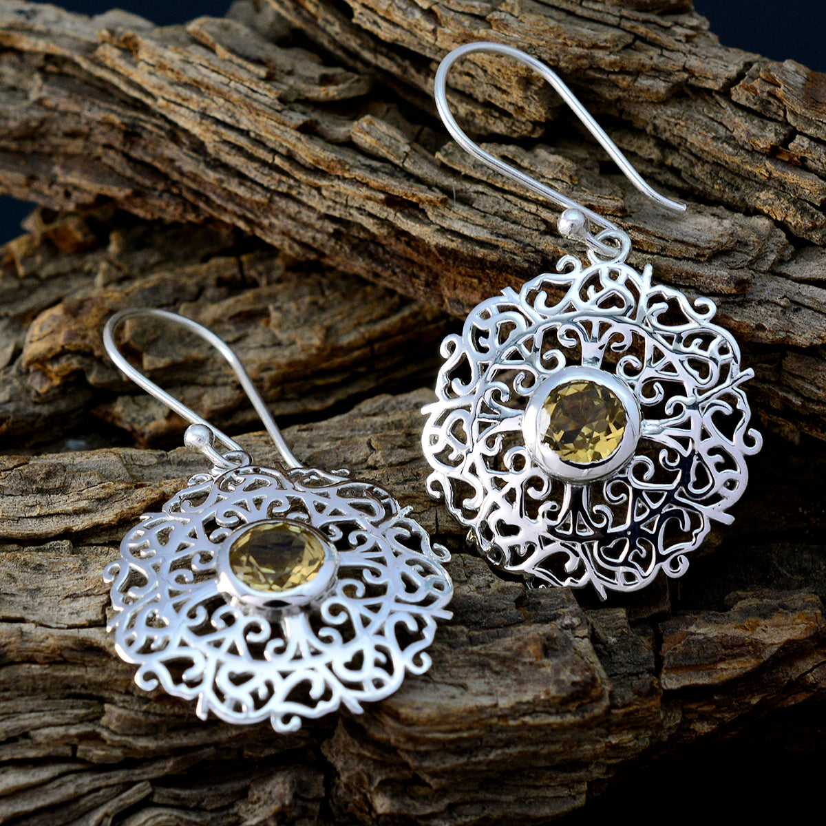 Josephine Yellow Tiny Solitaire Dangle Earring