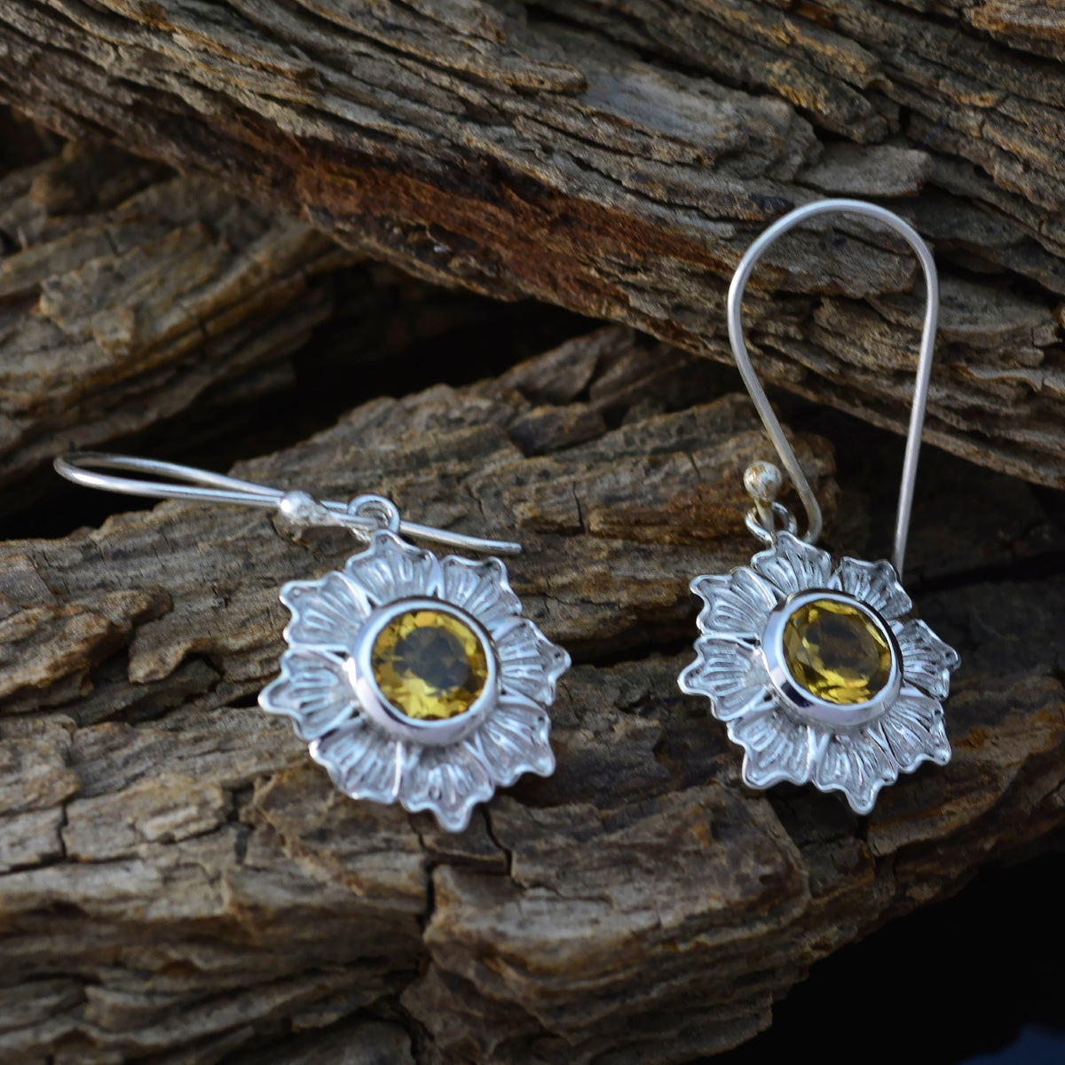 Katharina Yellow Dainty Solitaire Dangle Earring